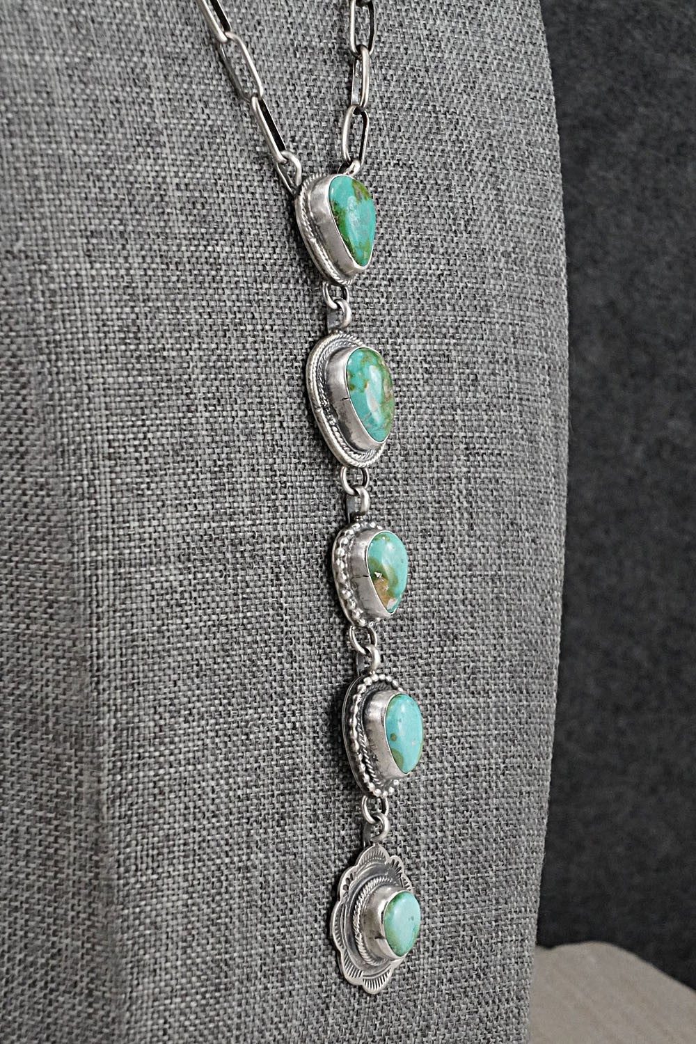 Turquoise & Sterling Silver Necklace - Bobby Johnson
