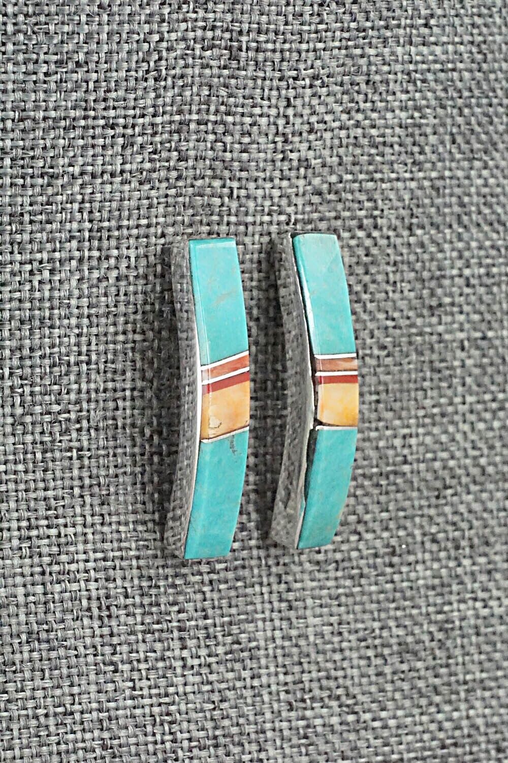 Multi-Stone & Sterling Silver Earrings - Marilyn Yazzie