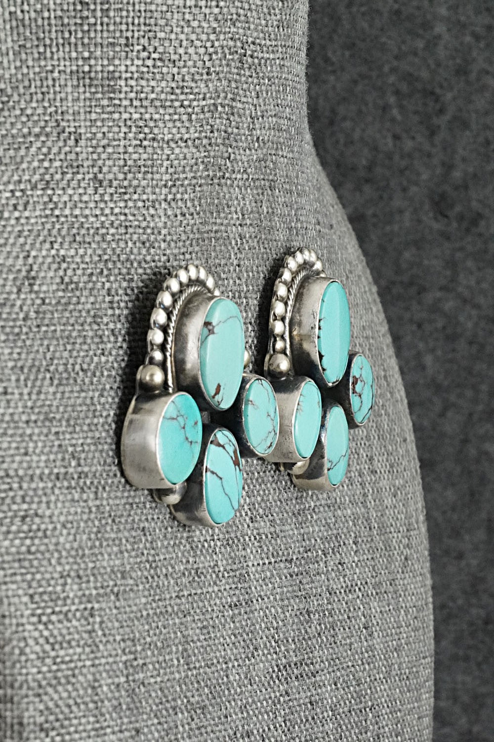 Turquoise & Sterling Silver Earrings - Kathleen Chavez