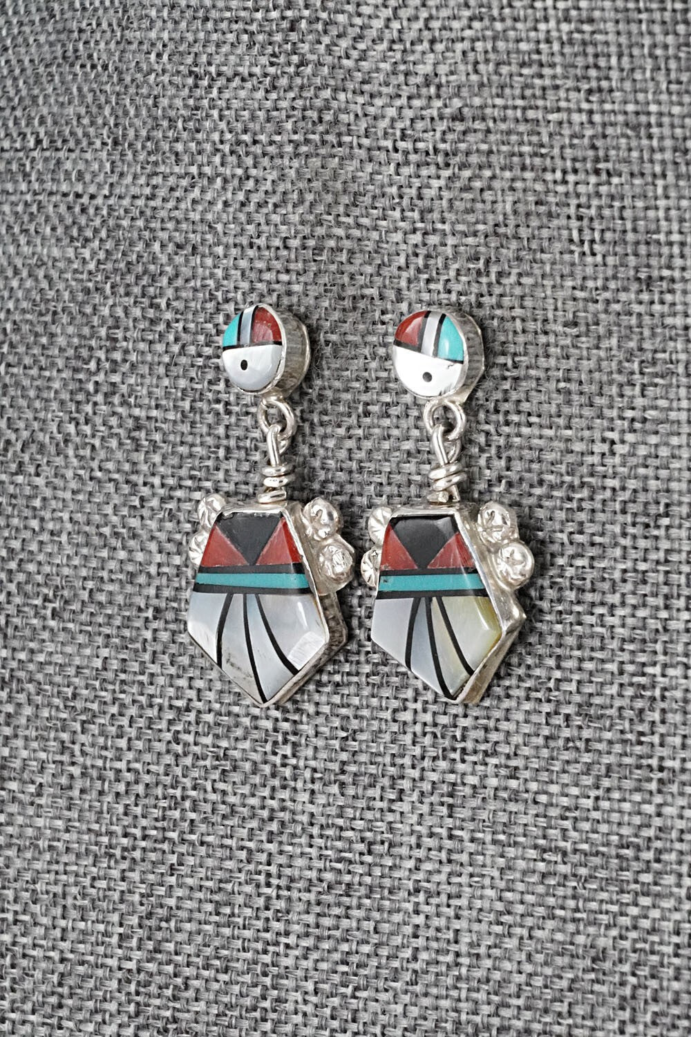 Multi-Stone Inlay & Sterling Silver Earrings - Ola Eriacho