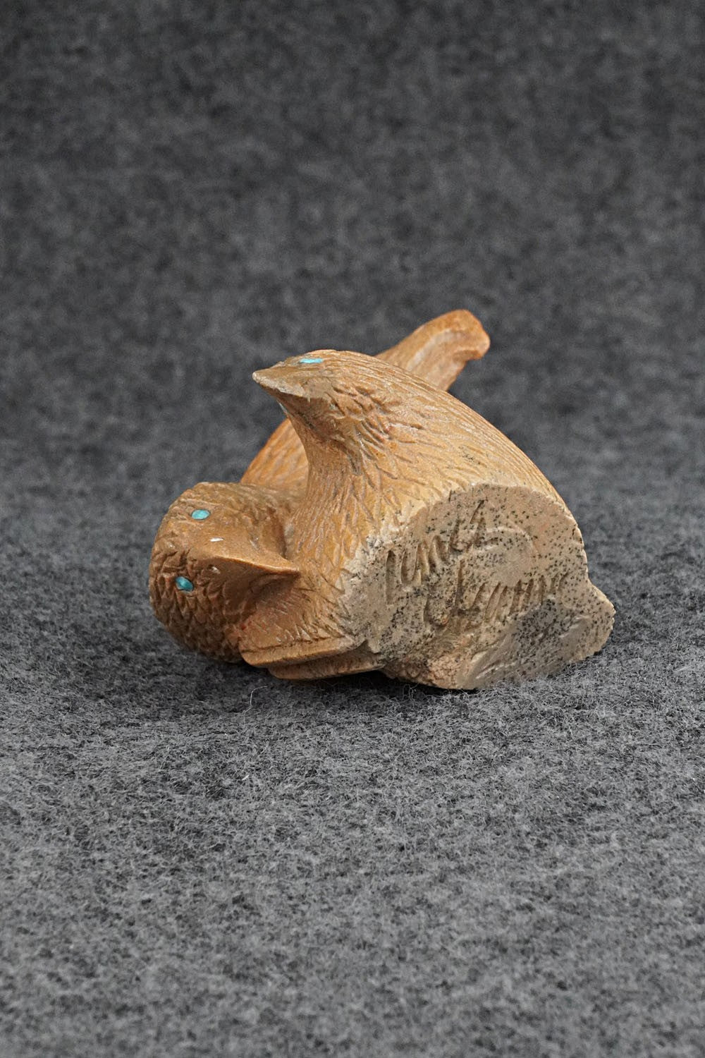Eagle Zuni Fetish Carving - Lance Cheama