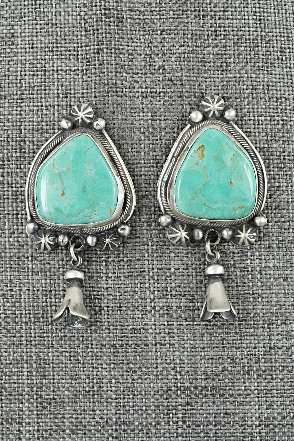 Turquoise & Sterling Silver Earrings - Bobby Johnson