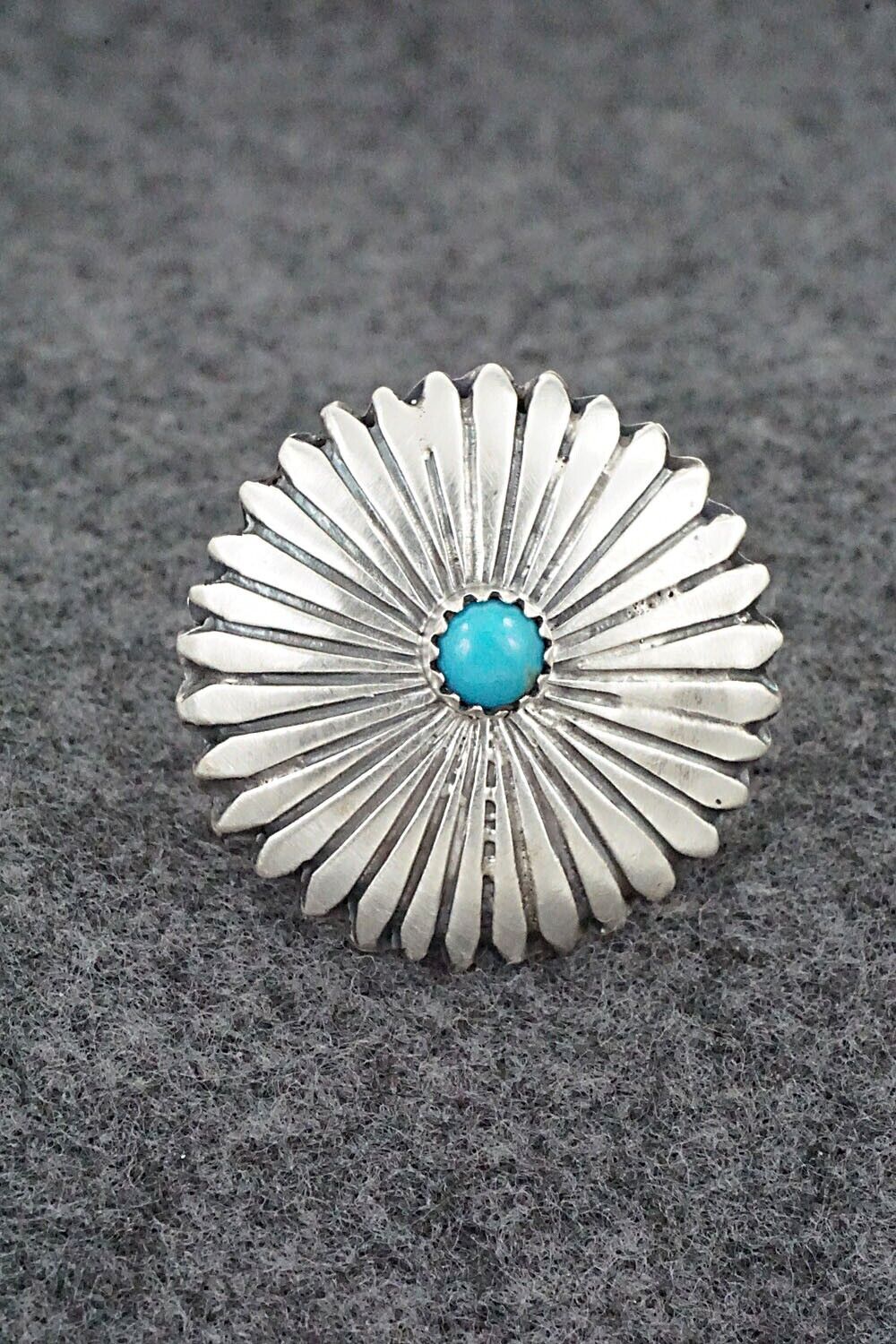 Turquoise & Sterling Silver Ring - Alice Rose Saunders - Size 6.75