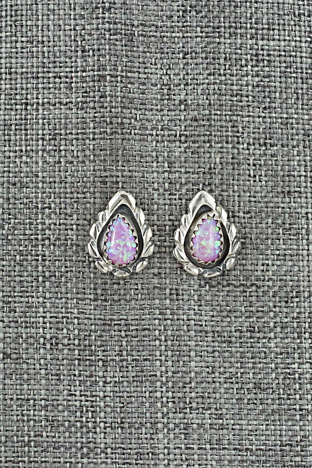 Opalite & Sterling Silver Earrings - Angeline Platero