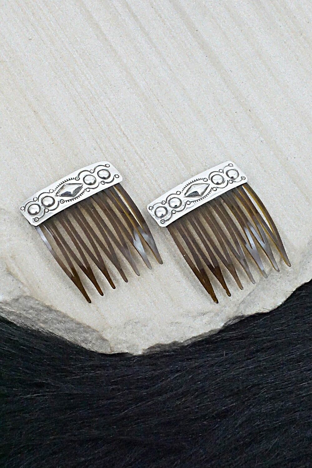 Sterling Silver Hair Combs - Jennie Blackgoat