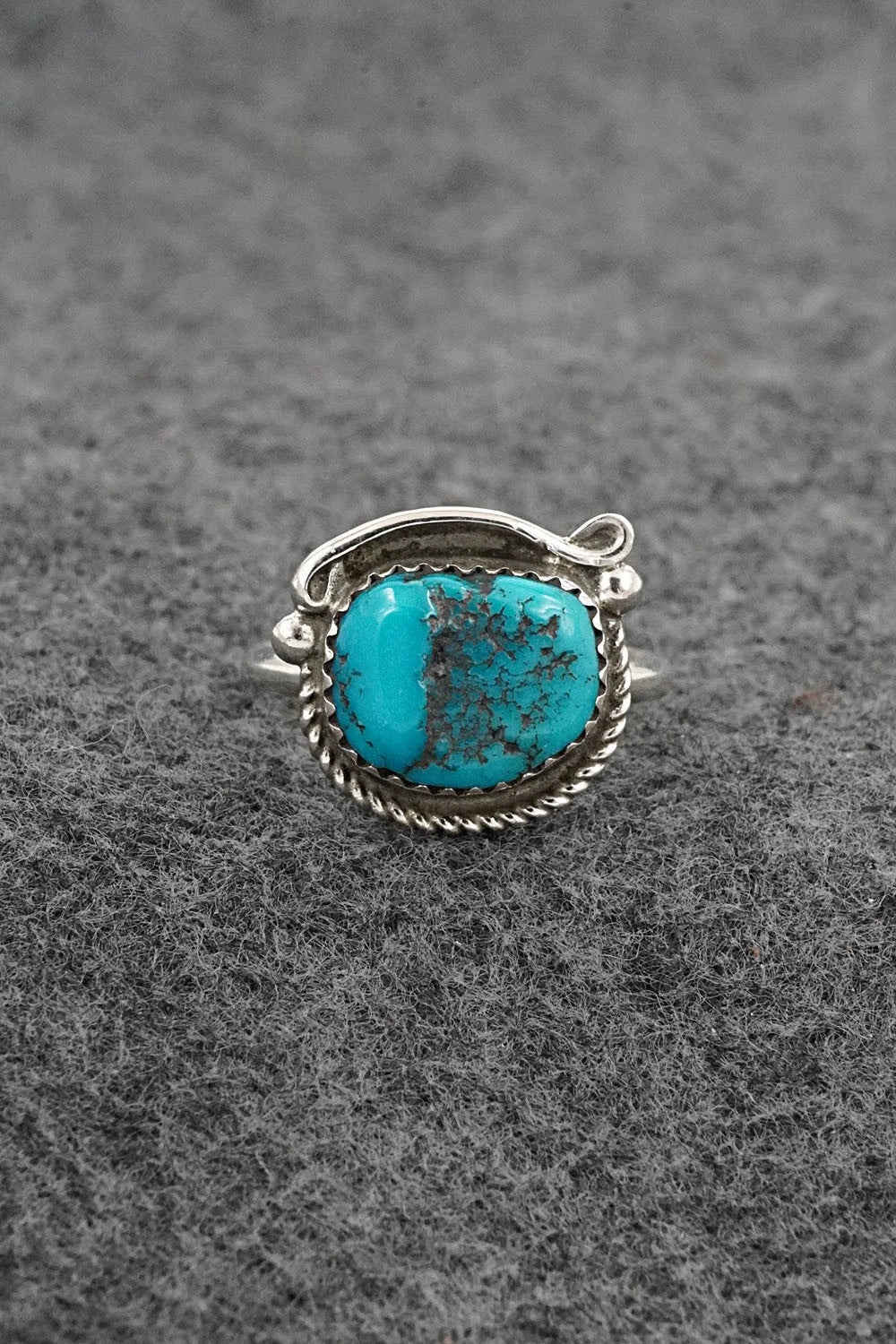 Turquoise & Sterling Silver Ring - Cody Nez - Size 8.5