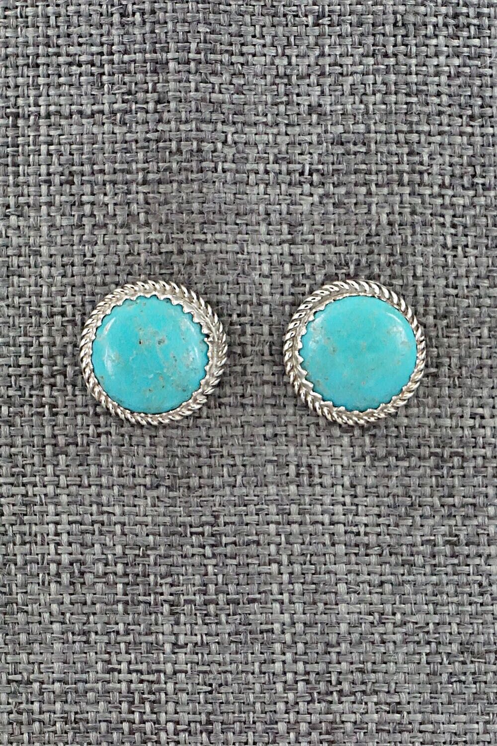 Turquoise & Sterling Silver Earrings - Sally Arviso