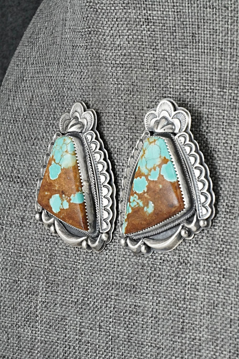 Turquoise & Sterling Silver Necklace and Earrings Set - Randy Boyd