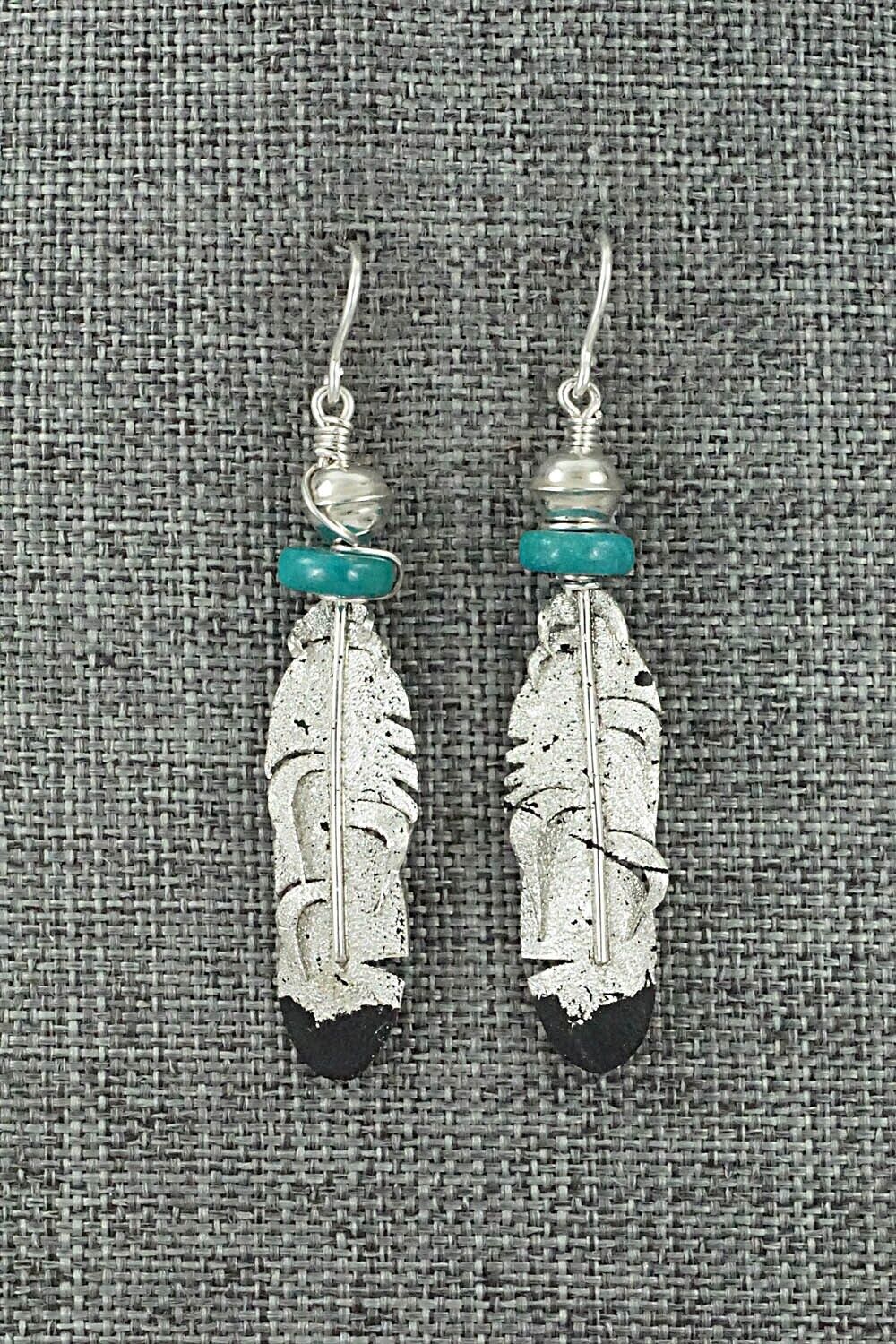 Turquoise & Sterling Silver Earrings - Ernest Rangel