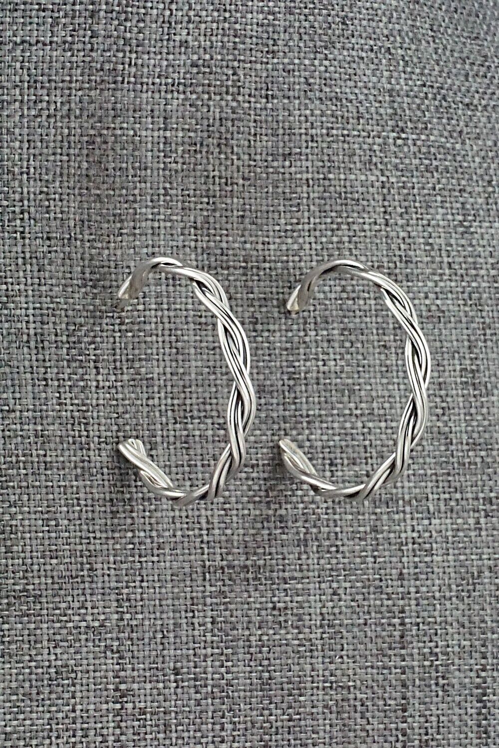 Sterling Silver Hoop Earrings - Elaine Tahe