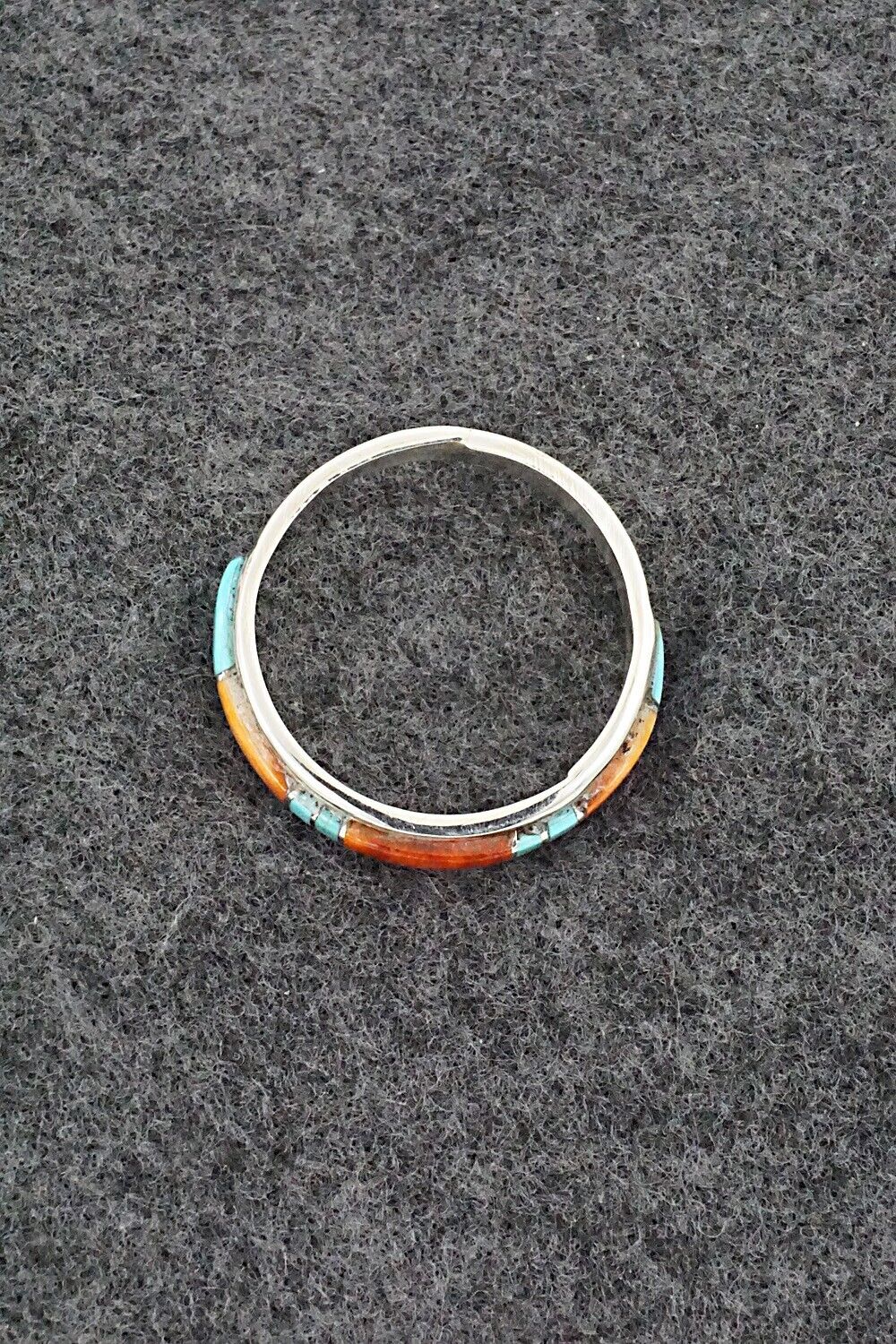 Spiny Oyster, Turquoise & Sterling Silver Ring - Helena Jim - Size 13