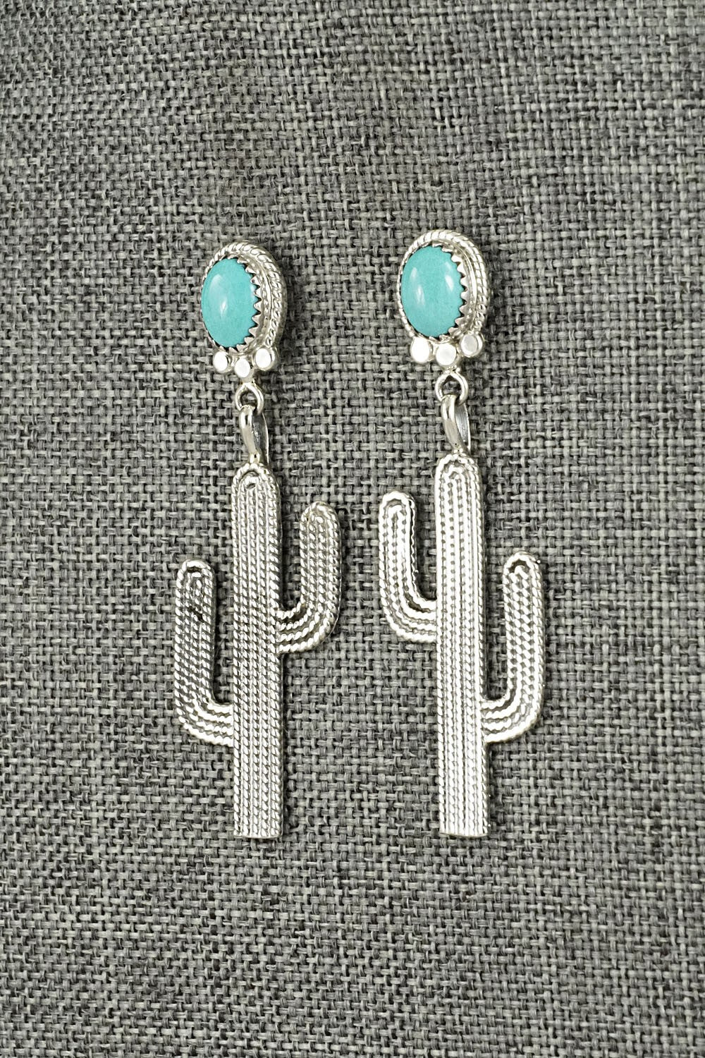 Turquoise & Sterling Silver Earrings - Annie Spencer