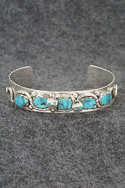 Turquoise & Sterling Silver Bracelet - Joy Calavaza