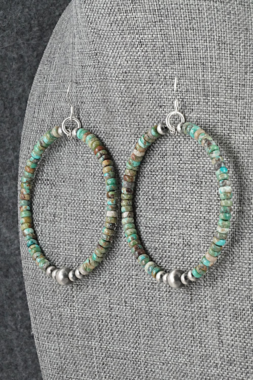 Turquoise & Sterling Silver Earrings - Doreen Jake