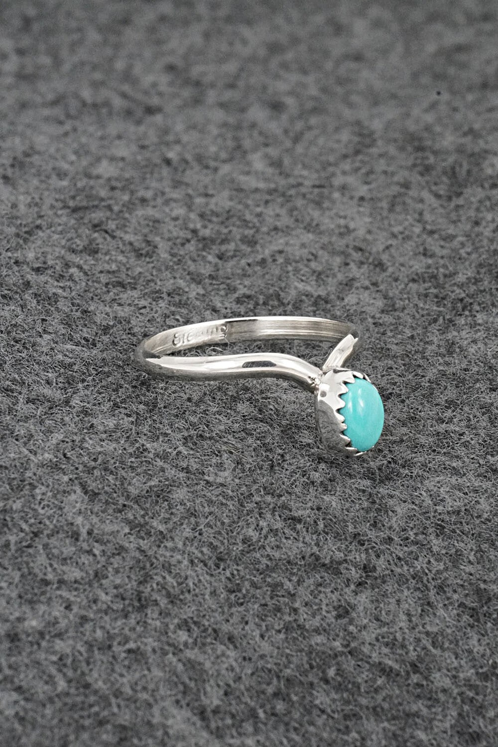 Turquoise & Sterling Silver Ring - Hiram Largo - Size 6