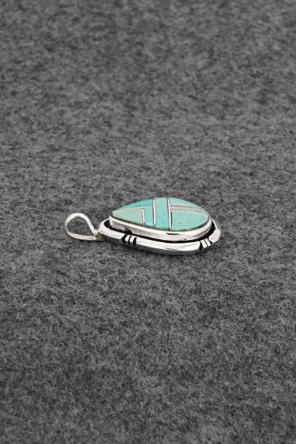 Turquoise & Sterling Silver Pendant - Joseph Martinez