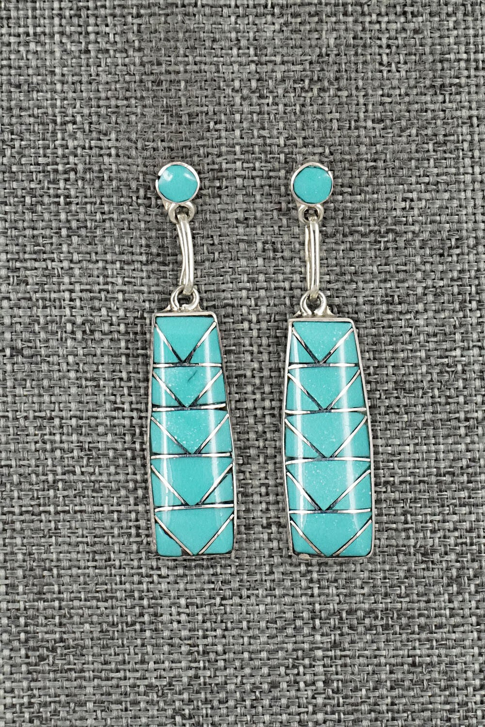 Turquoise & Sterling Silver Earrings - Phyllis Lucio