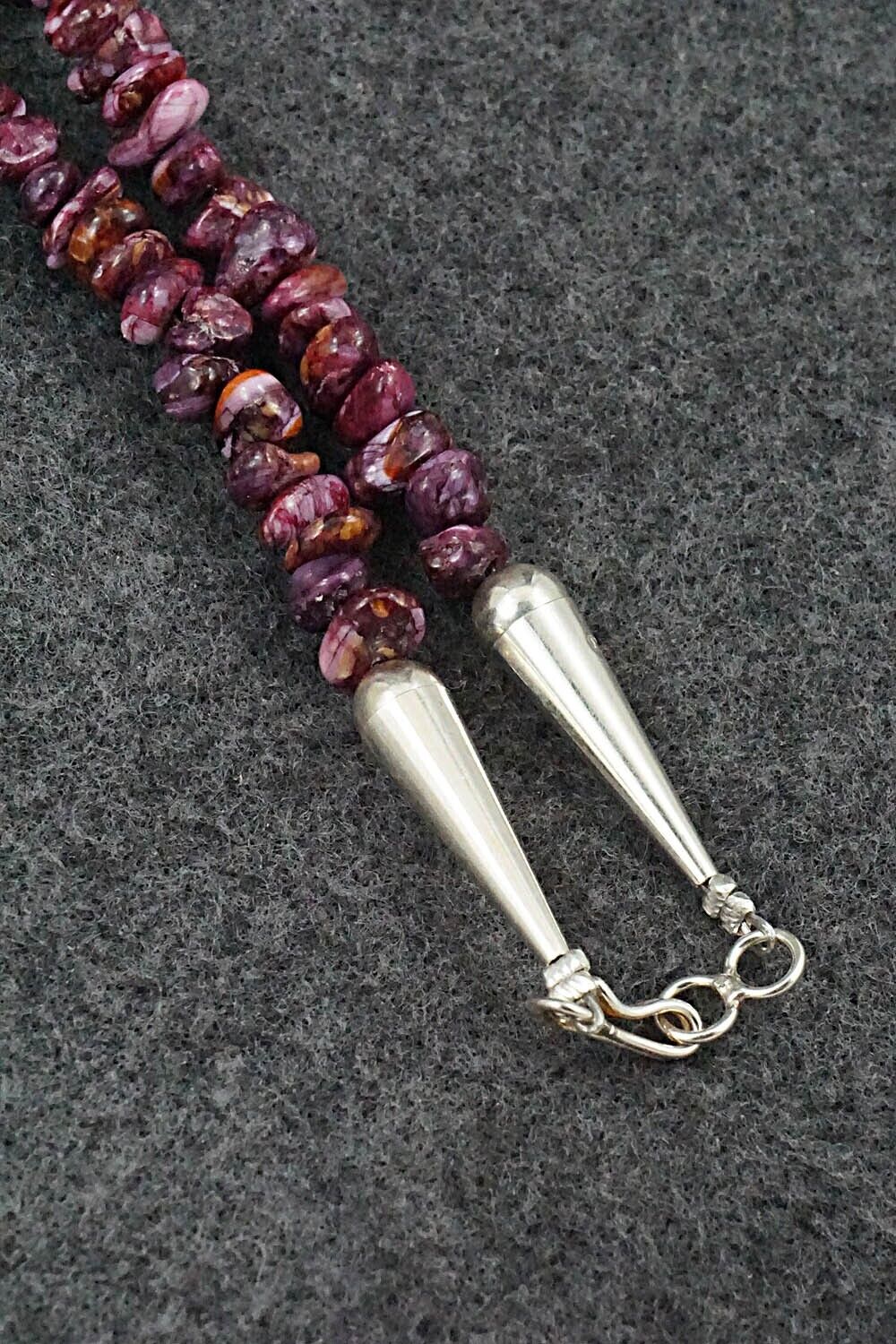 Spiny Oyster & Sterling Silver Necklace 20" - Louise Joe