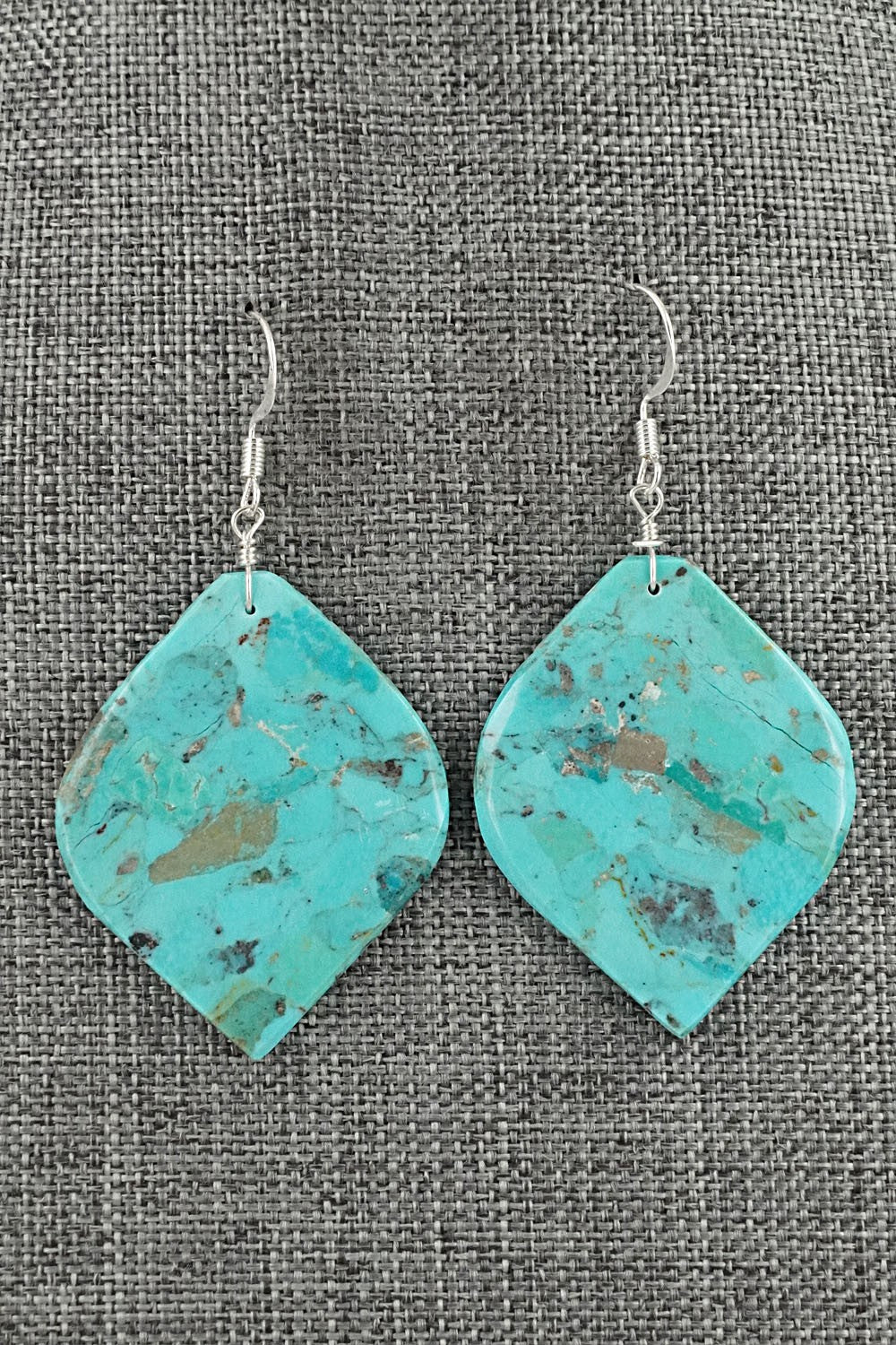 Turquoise & Sterling Silver Earrings - Lupe Lovato