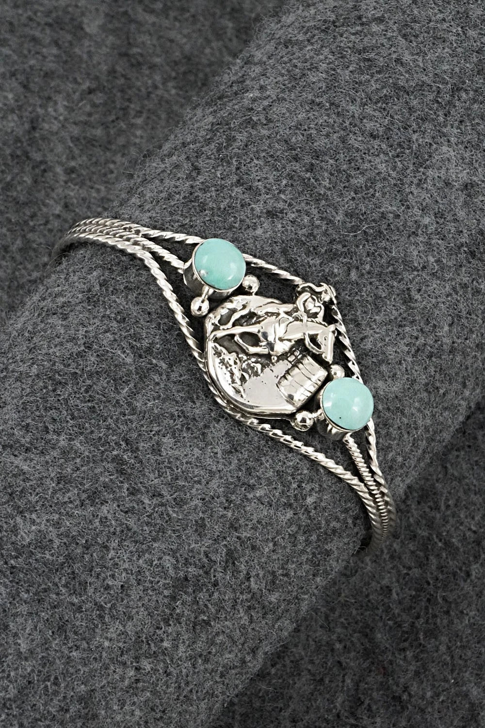 Turquoise & Sterling Silver Bracelet - Marie Bahe