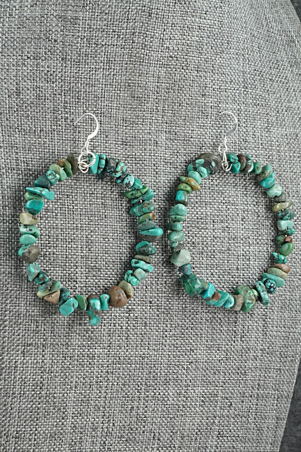Turquoise & Sterling Silver Earrings - Doreen Jake