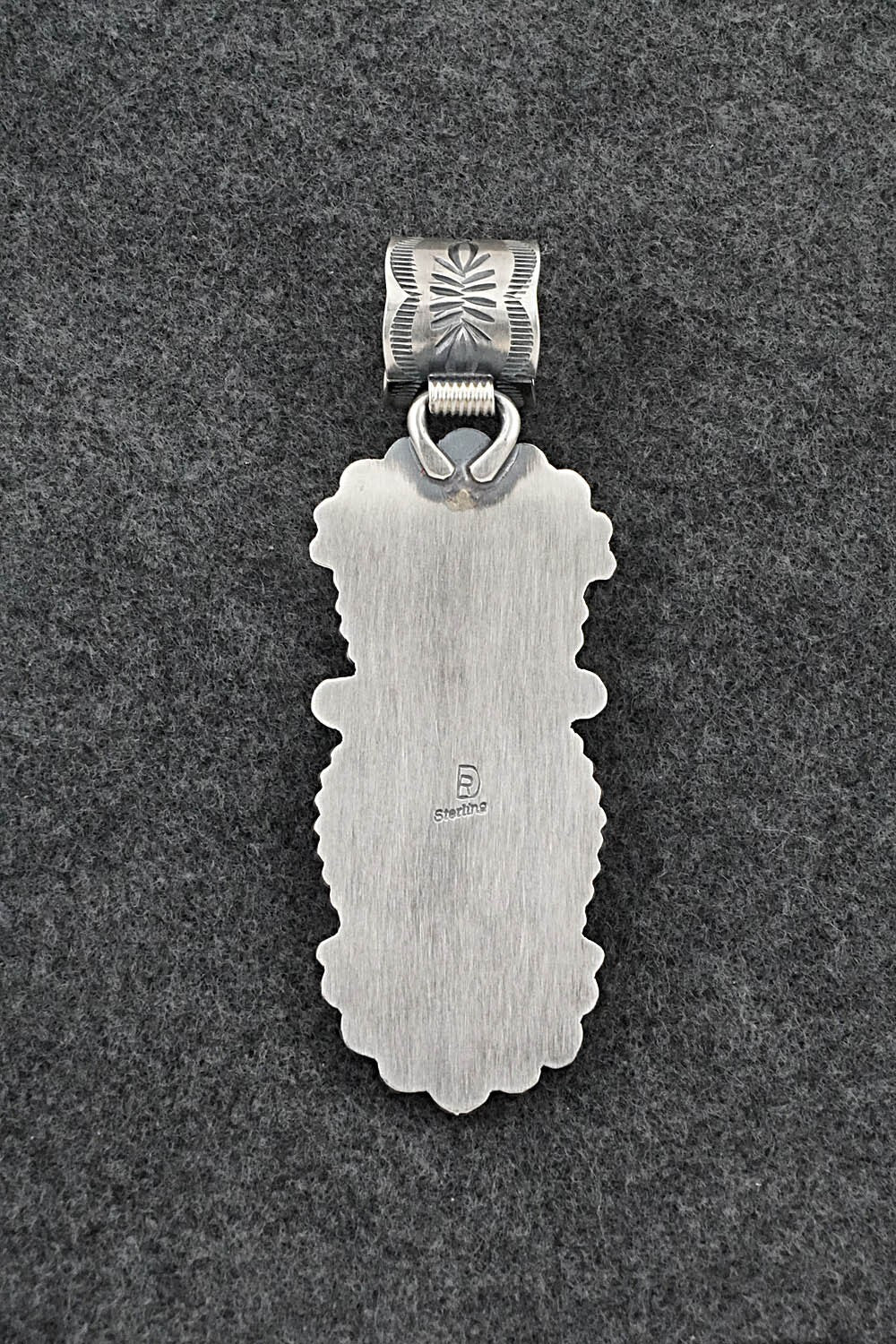 Turquoise & Sterling Silver Pendant - Raymond Delgarito