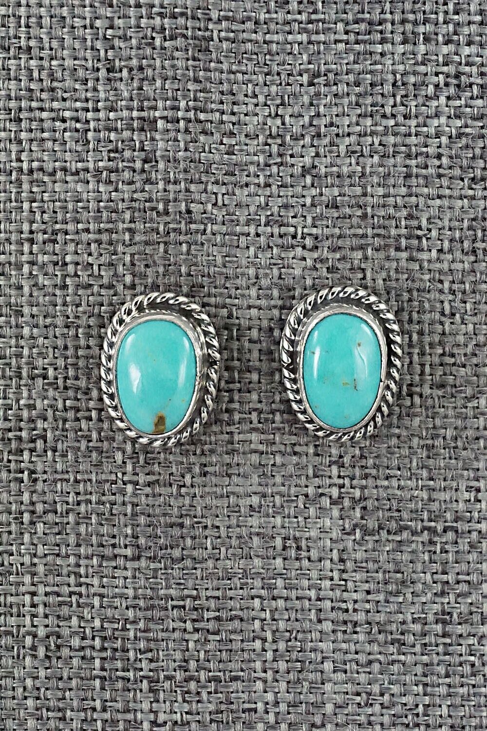 Turquoise & Sterling Silver Earrings - Marco Begaye