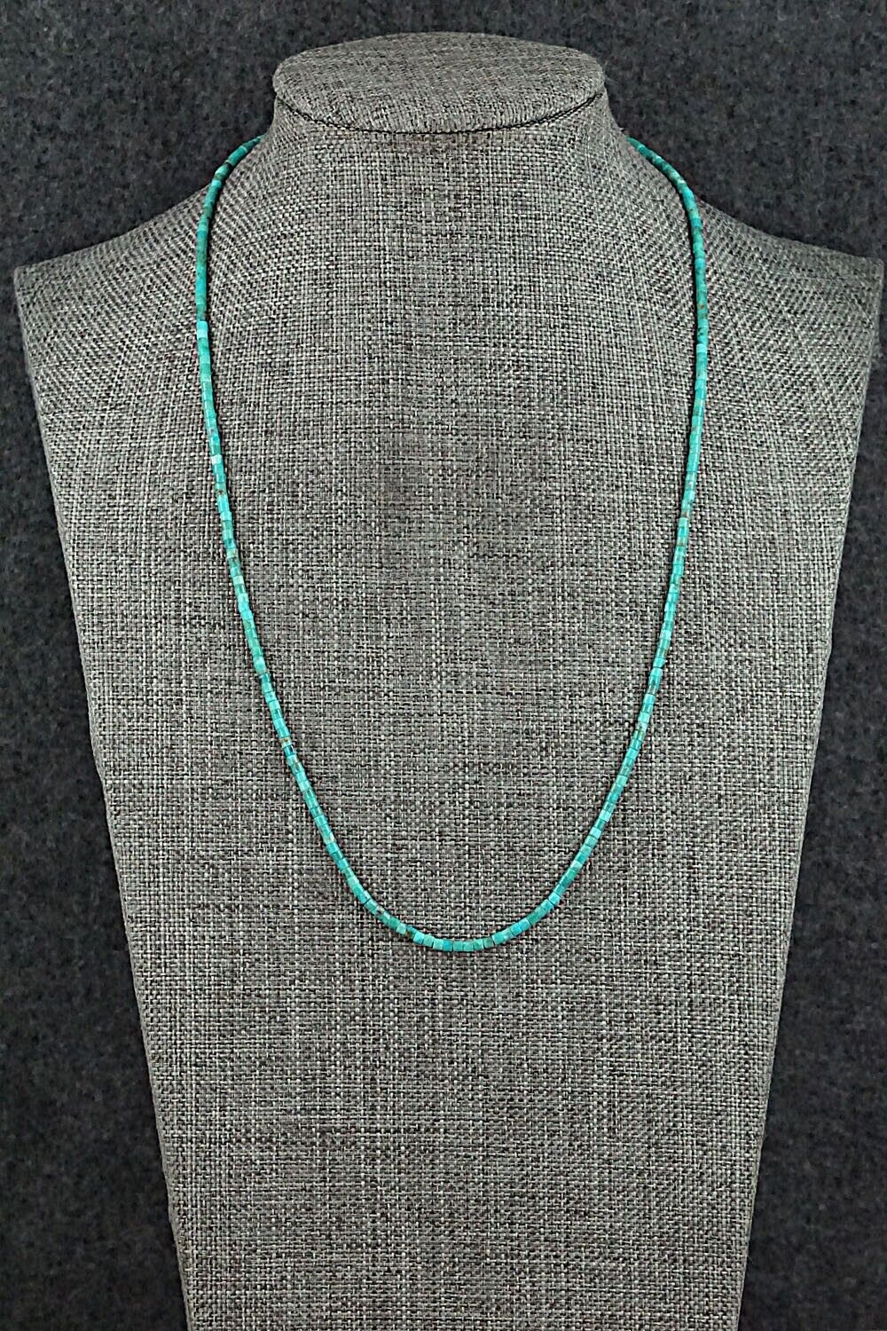 Turquoise & Shell Necklace 18" - Ramona Calavaza