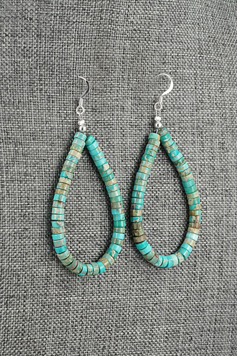 Turquoise & Sterling Silver Earrings - Doreen Jake