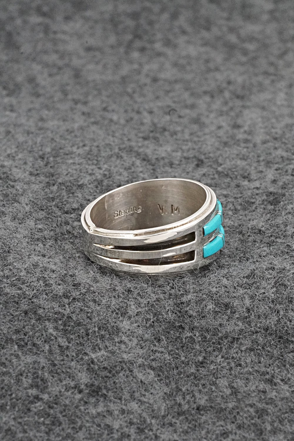 Turquoise & Sterling Silver Ring - Wilbert Muskett Jr. - Size 9.5