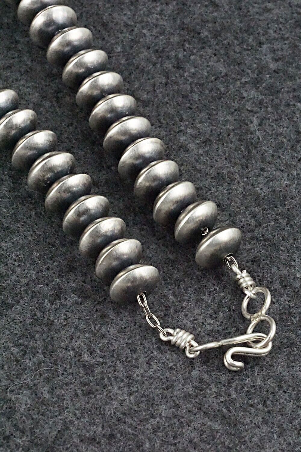 Sterling Silver Navajo Pearl Necklace 20" - Dorinda Mariano