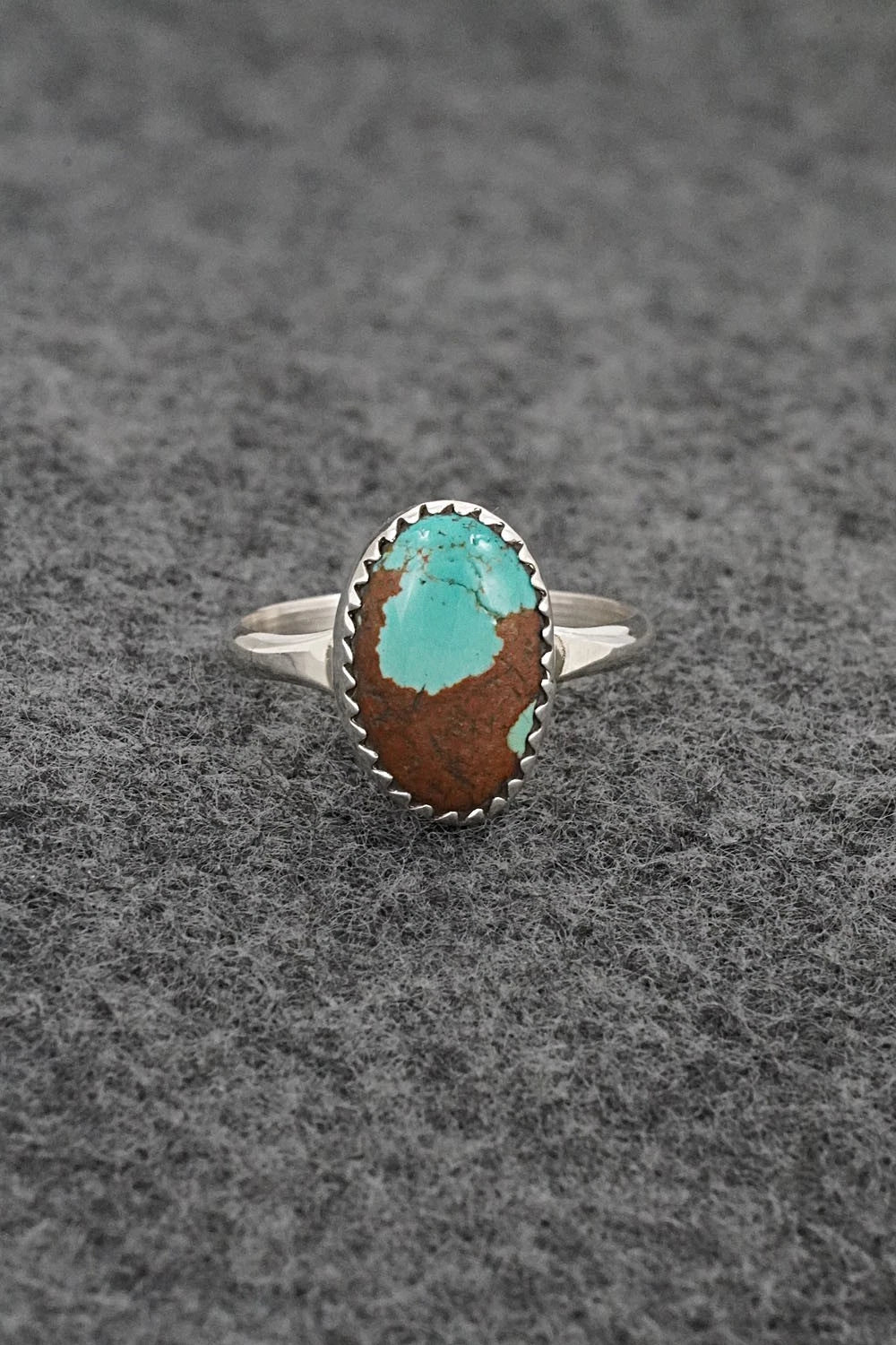 Turquoise & Sterling Silver Ring - Darius Arviso - Size 7.25