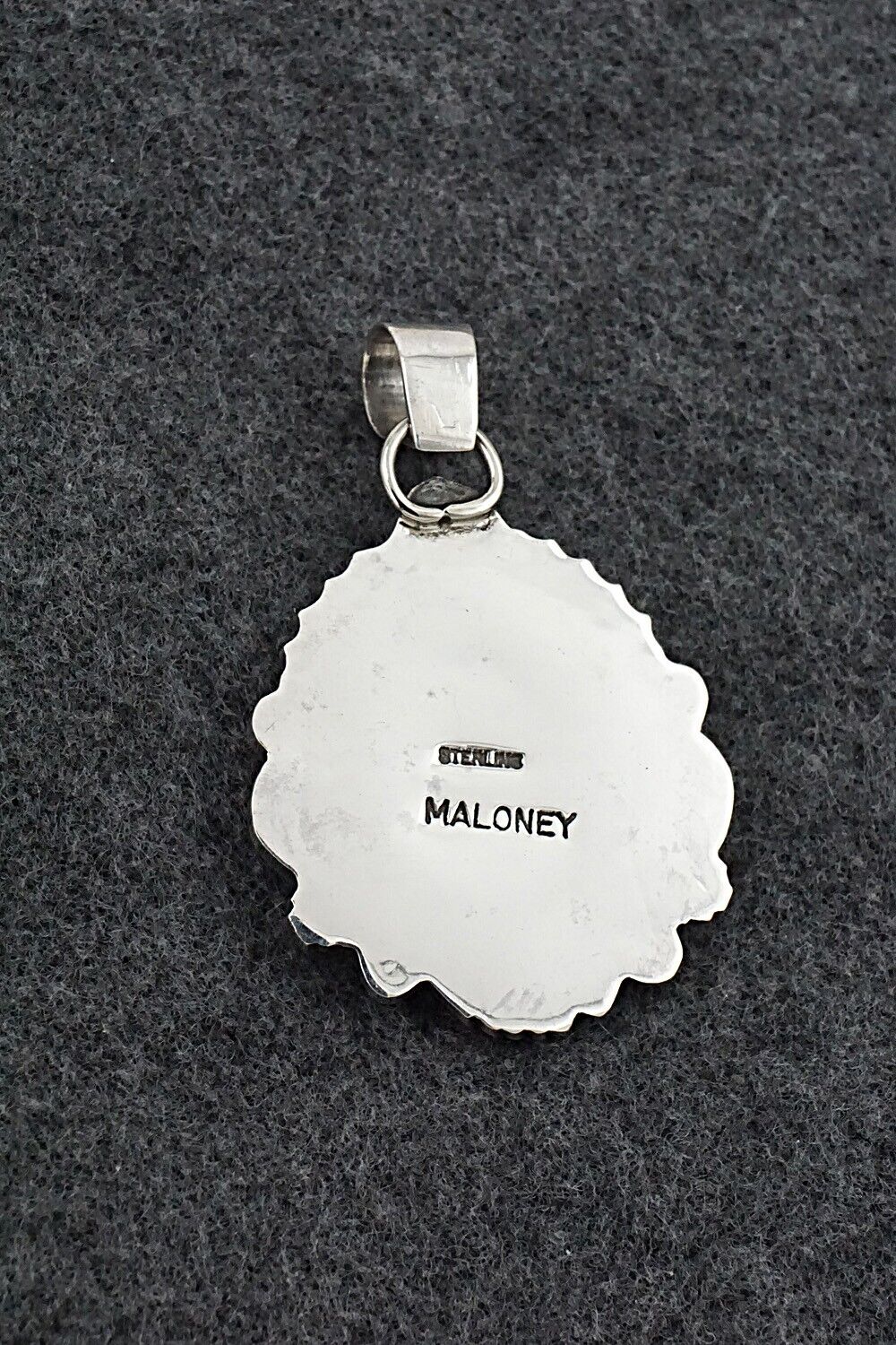 Turquoise & Sterling Silver Pendant - Leonard Maloney