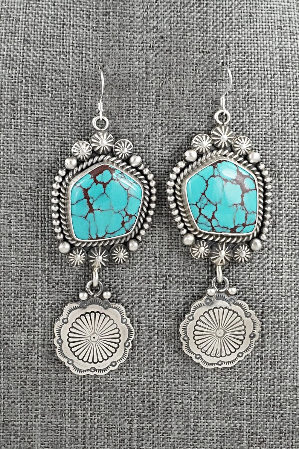 Turquoise & Sterling Silver Earrings - Michael Calladitto