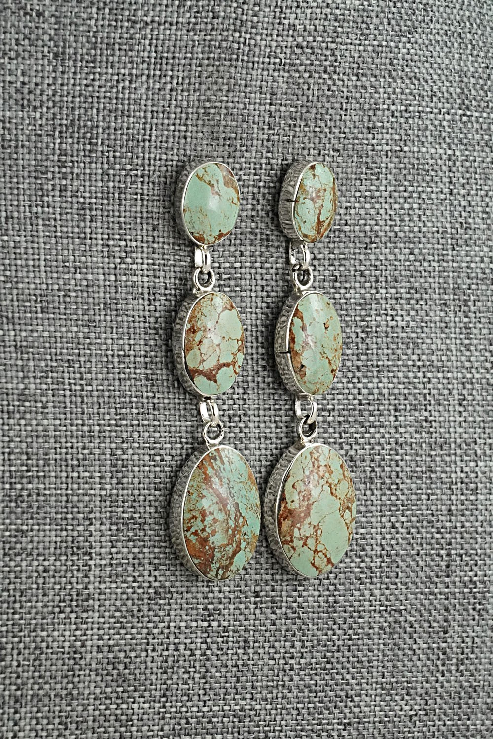 Turquoise & Sterling Silver Earrings - Irvin Tsosie