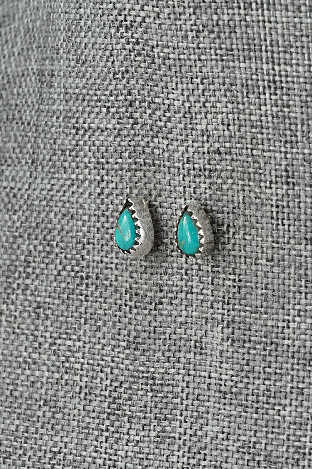 Turquoise & Sterling Silver Earrings - Gerald Joe
