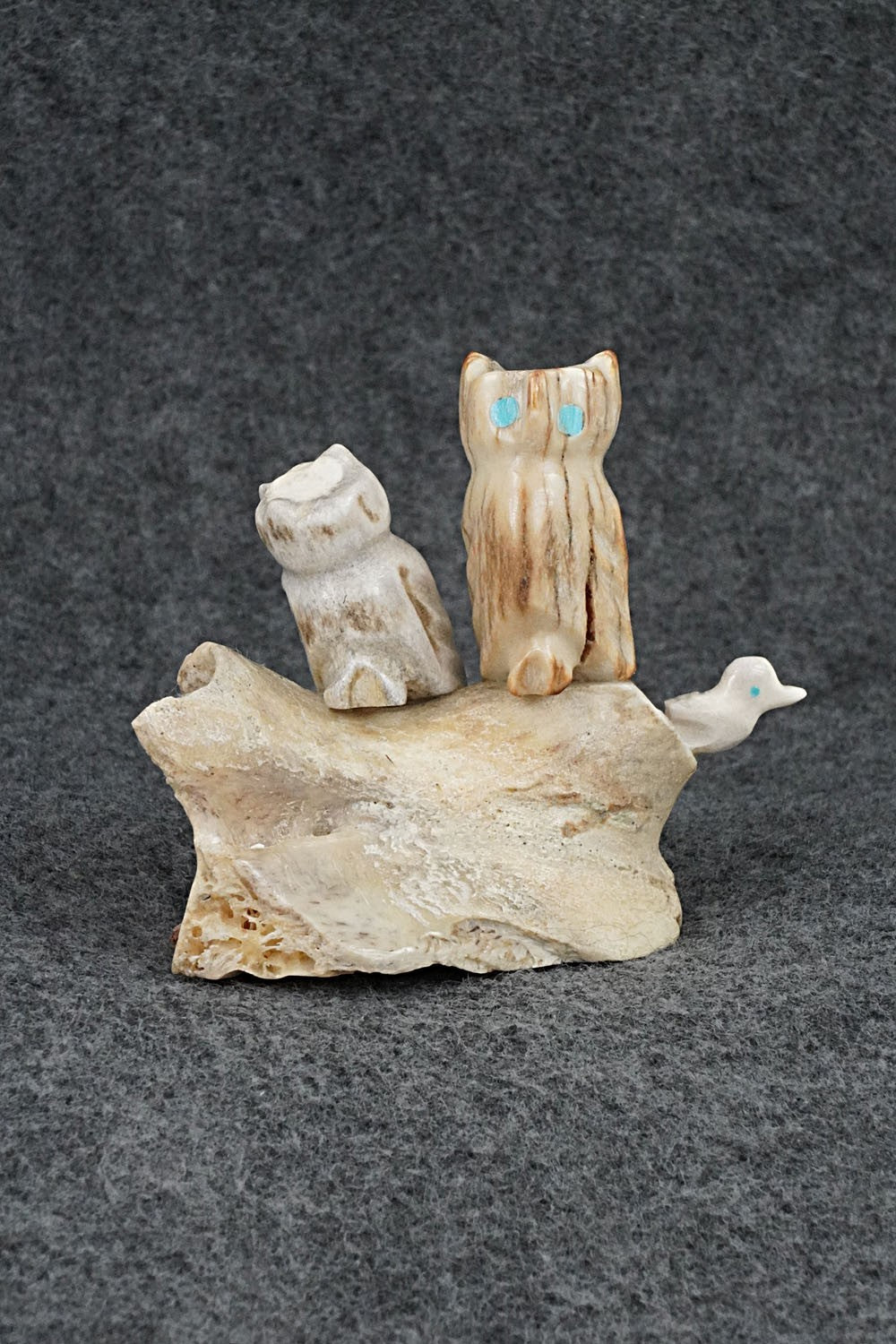 Owls Zuni Fetish Carving - Marvelita Phillips
