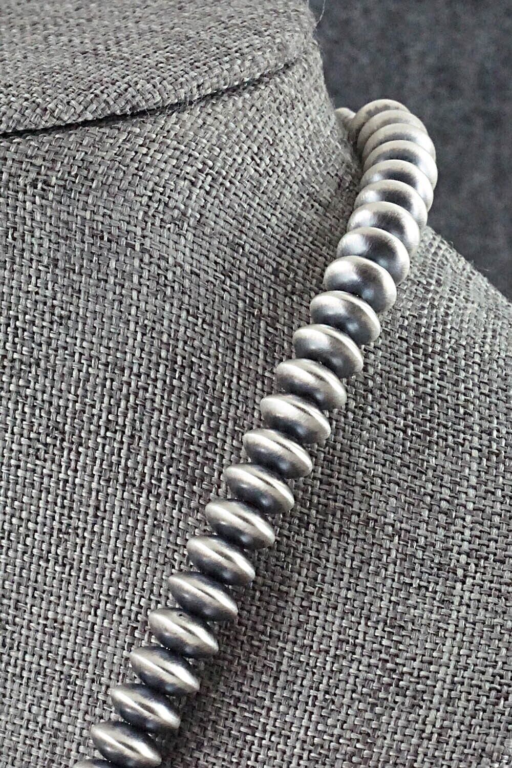 Sterling Silver Navajo Pearl Necklace 18" - Bryannen Halwood