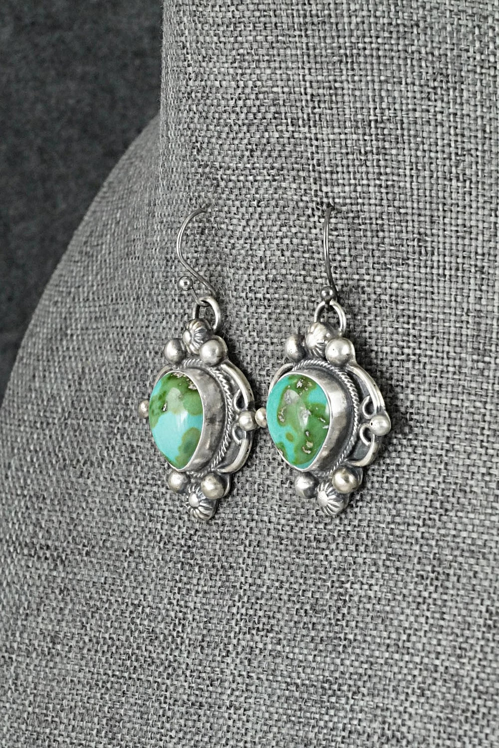 Turquoise & Sterling Silver Necklace and Earrings Set - Kathleen Livingston