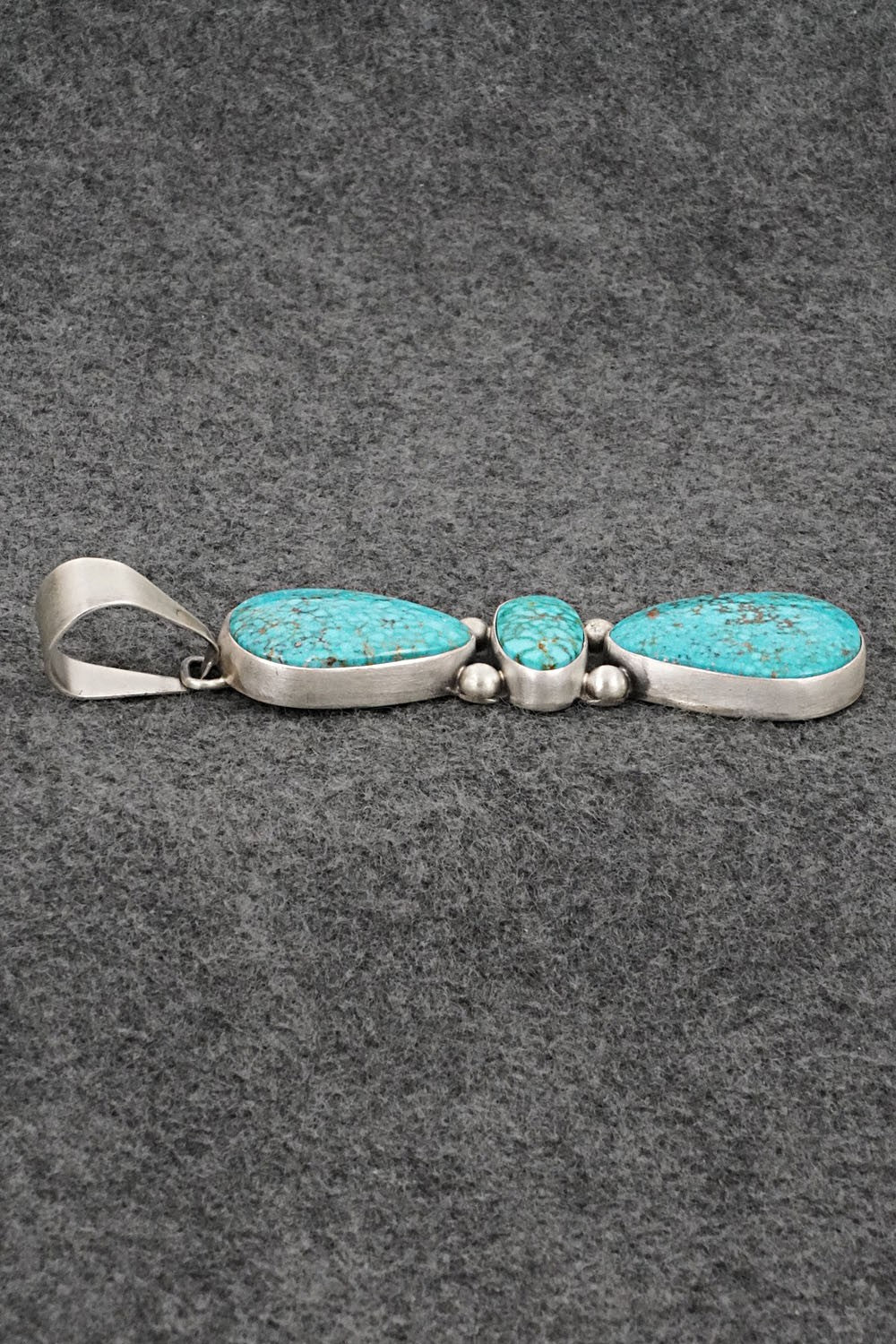 Turquoise & Sterling Silver Pendant - Darrin Livingston