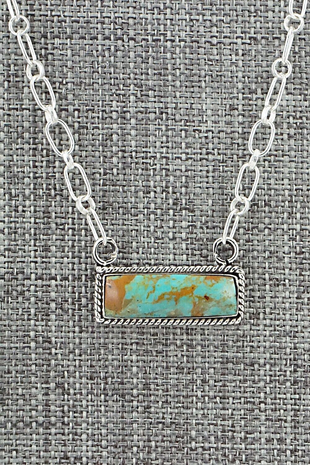 Turquoise & Sterling Silver Necklace - Arlene Lewis