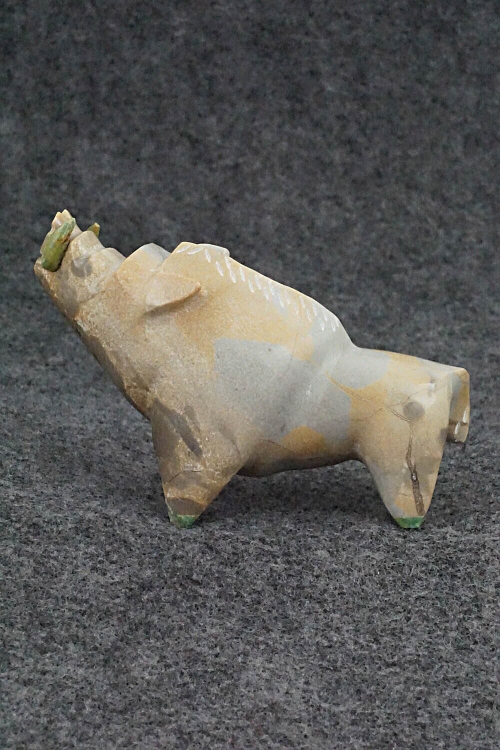 Warthog Zuni Fetish Carving - Enrike Leekya
