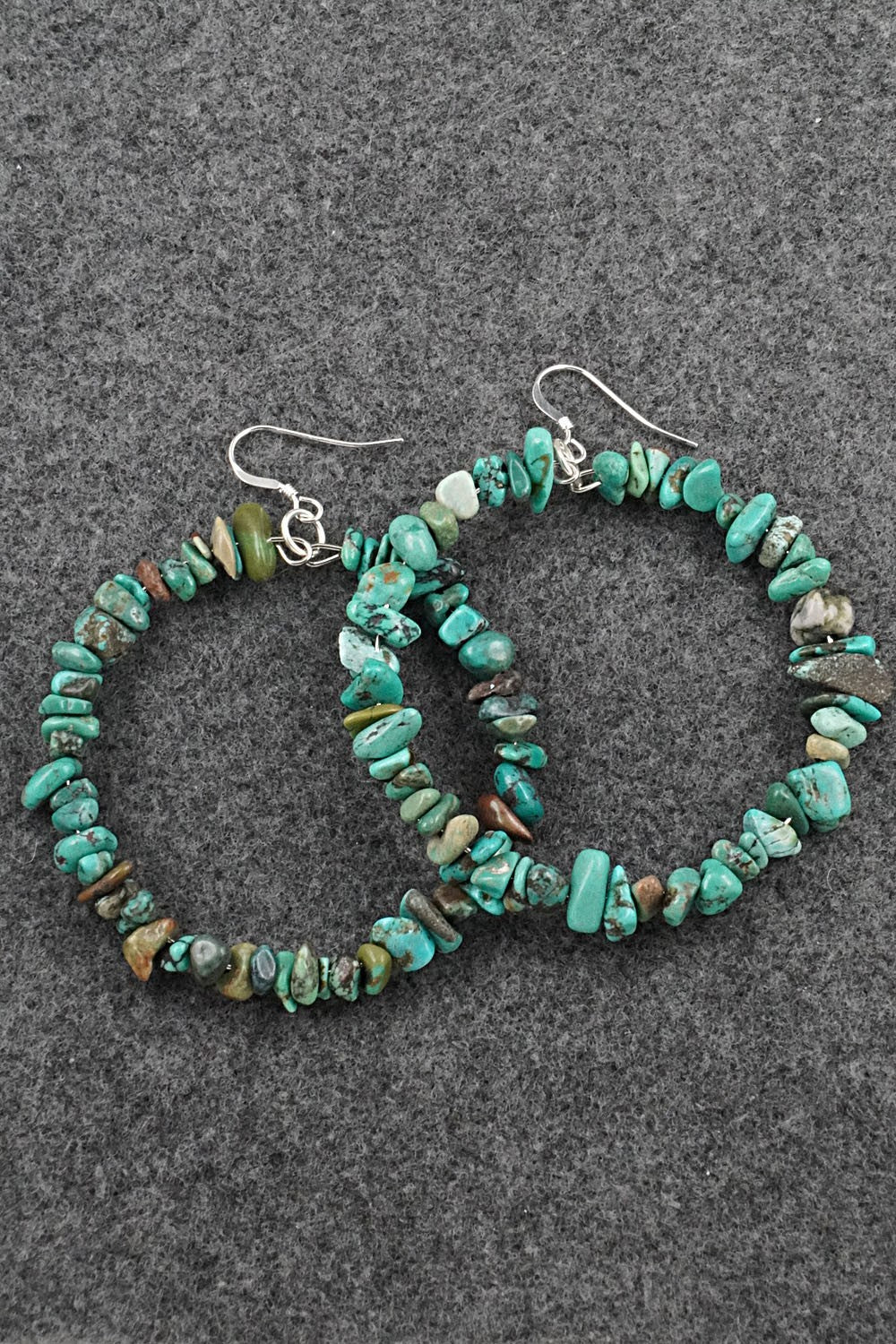 Turquoise & Sterling Silver Earrings - Doreen Jake