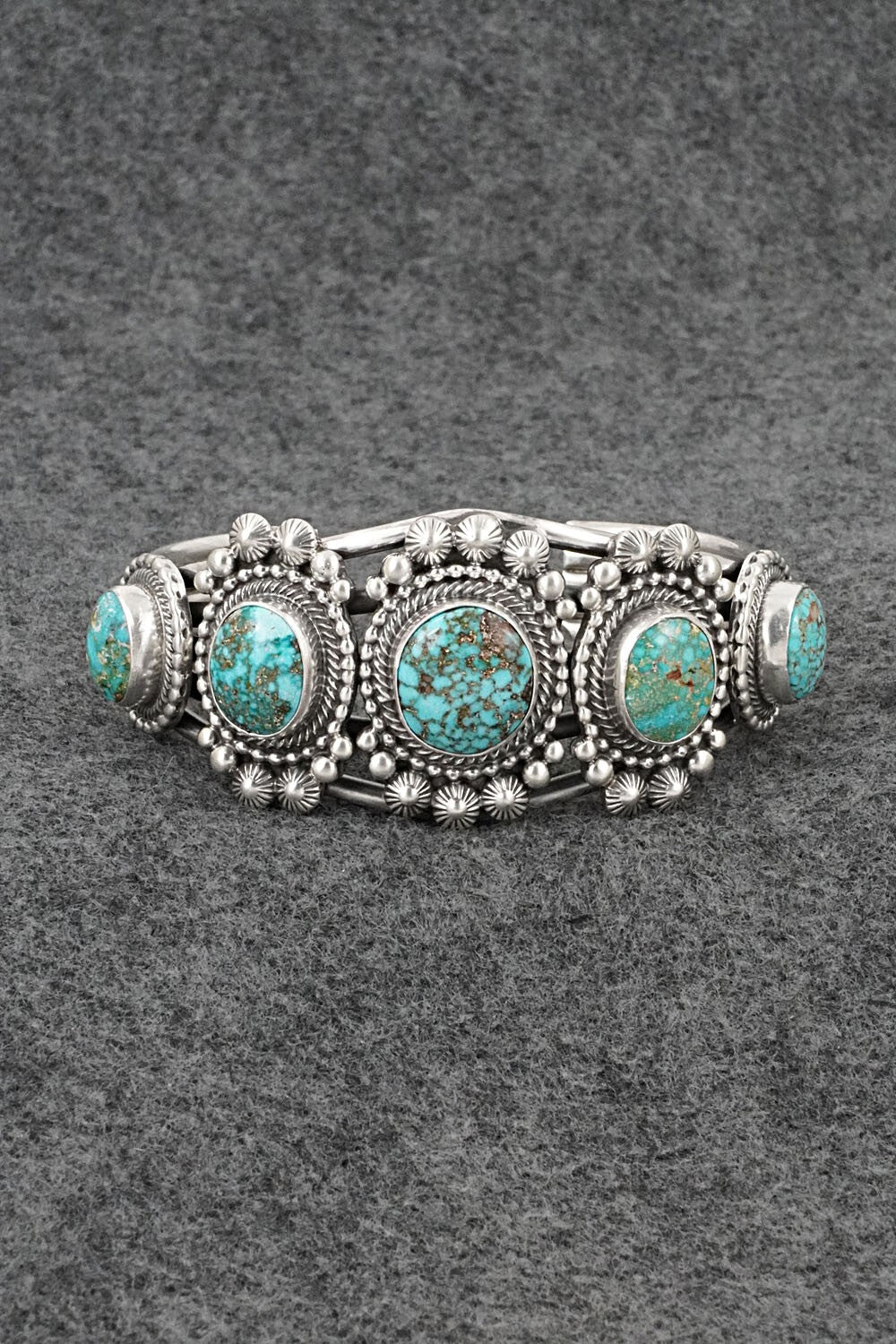 Turquoise and Sterling Silver Bracelet - Tom Lewis