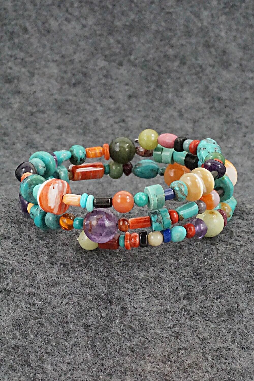 Multi-Stone Beaded Wrap Bracelet - Helen Tsosie