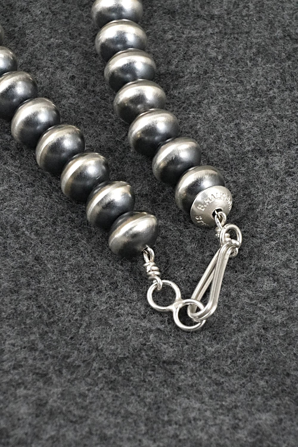 Sterling Silver Navajo Pearl Necklace 22" - Bryannen Halwood