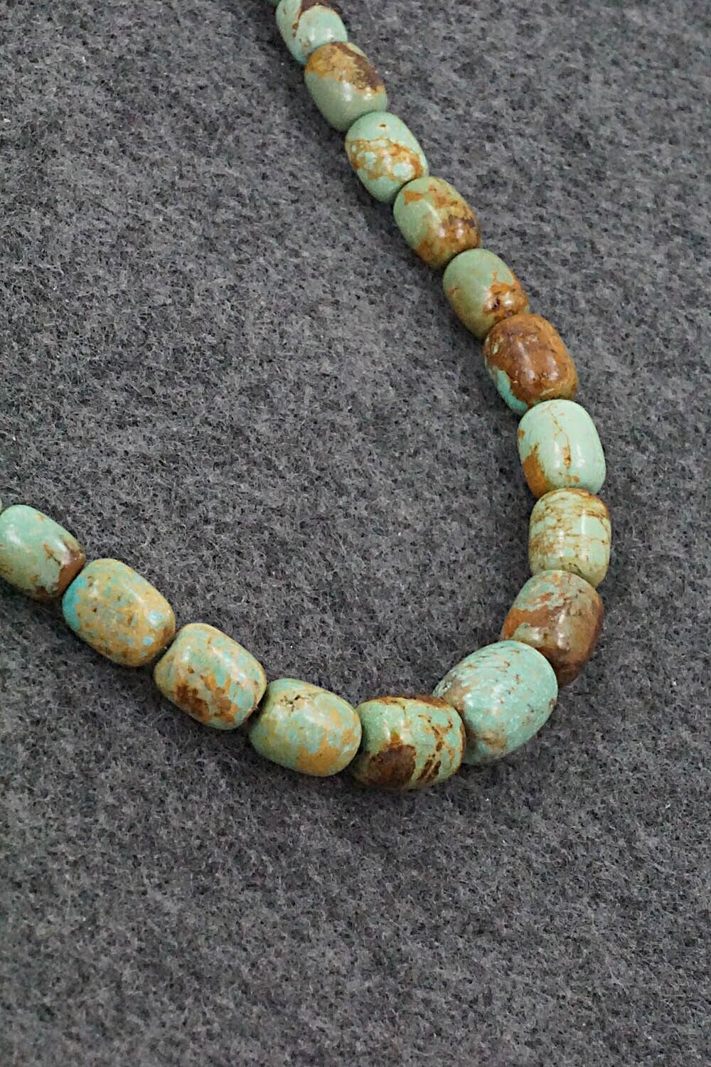 Turquoise & Sterling Silver Necklace 18" - Doreen Jake