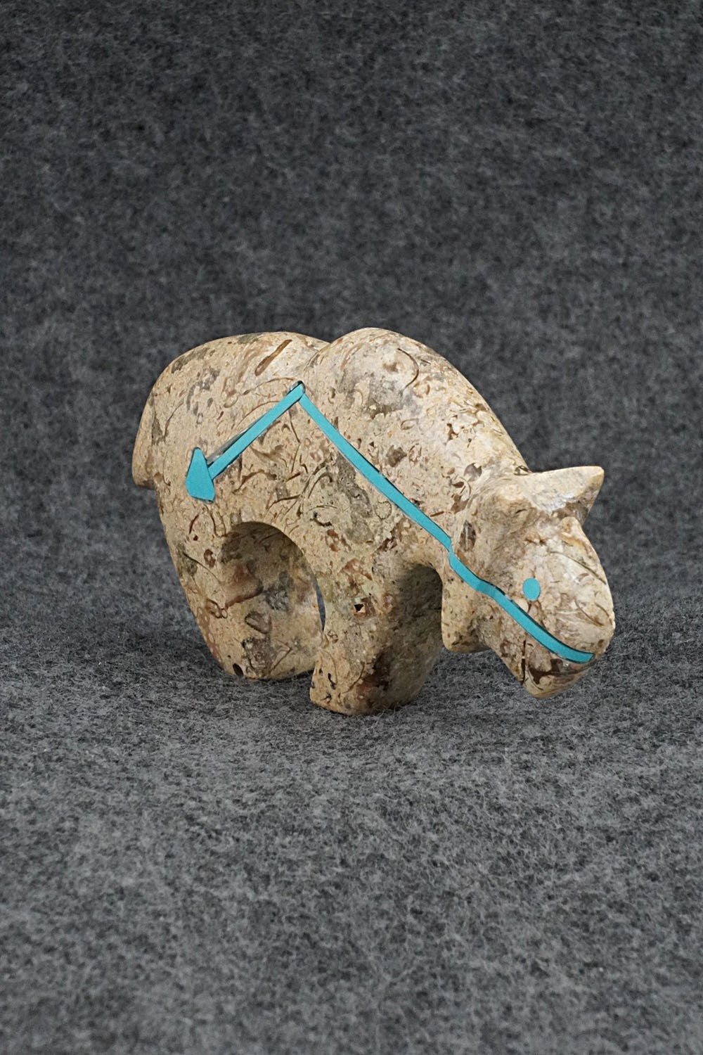 Bobcat Zuni Fetish Carving - Kenric Laiwakete