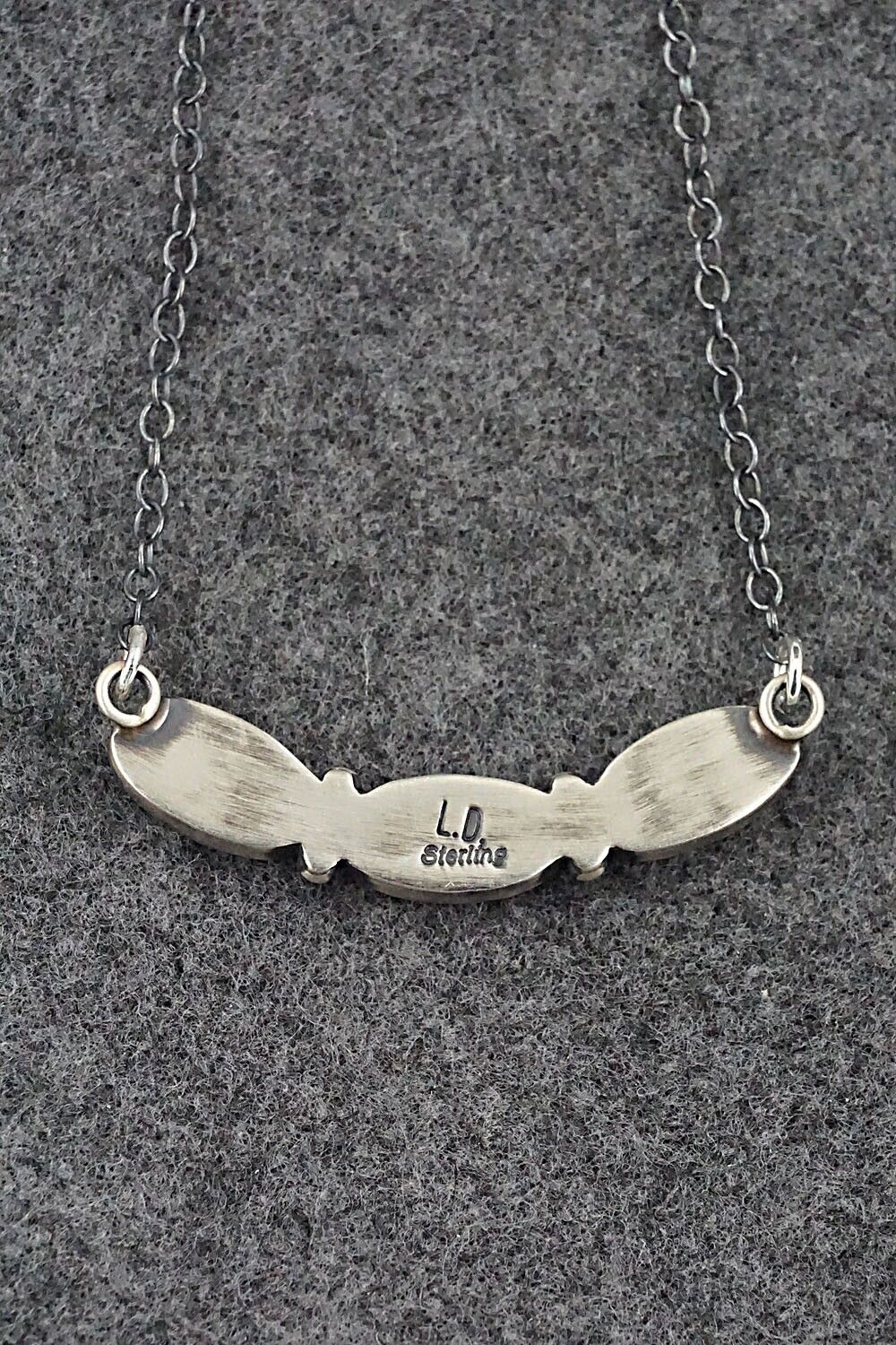 Pink Conch Shell & Sterling Silver Necklace - Loretta Delgarito