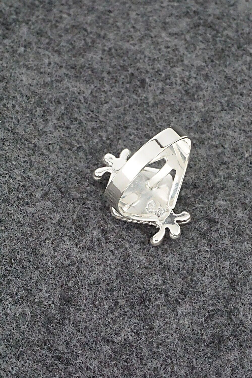 Lapis & Sterling Silver Inlay Ring - James Manygoats - Size 7.75